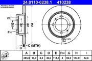 Bremsscheibe Hinterachse ATE 24.0110-0238.1