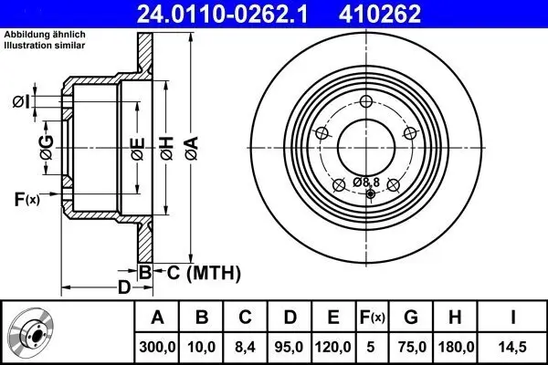 Bremsscheibe ATE 24.0110-0262.1