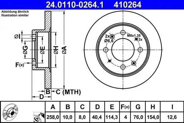 Bremsscheibe ATE 24.0110-0264.1