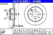 Bremsscheibe Hinterachse ATE 24.0110-0266.1