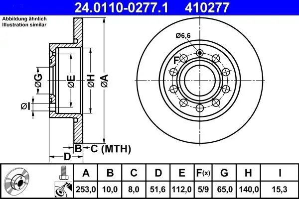 Bremsscheibe ATE 24.0110-0277.1