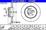 Bremsscheibe Hinterachse ATE 24.0110-0305.1