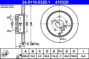 Bremsscheibe Hinterachse ATE 24.0110-0320.1