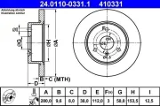 Bremsscheibe Vorderachse ATE 24.0110-0331.1