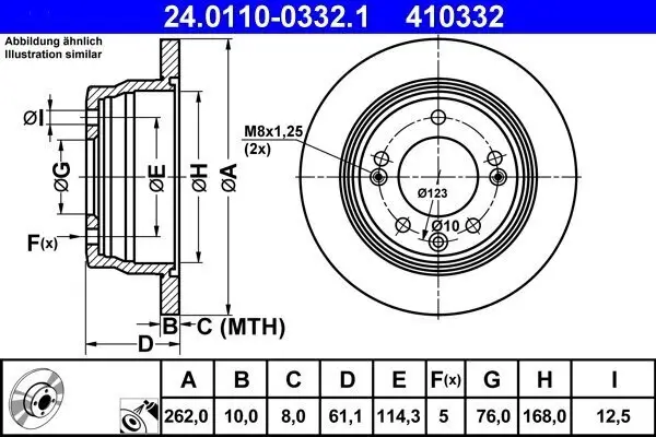 Bremsscheibe ATE 24.0110-0332.1