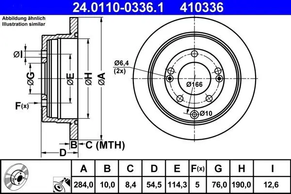 Bremsscheibe ATE 24.0110-0336.1