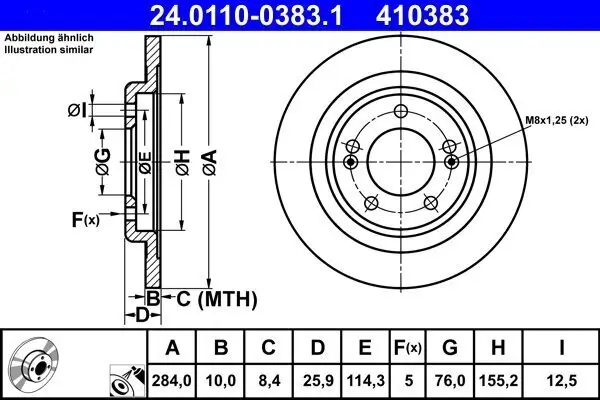 Bremsscheibe ATE 24.0110-0383.1