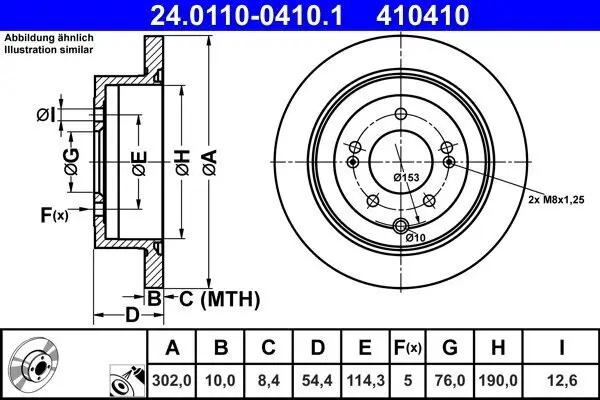 Bremsscheibe ATE 24.0110-0410.1