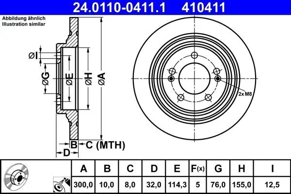 Bremsscheibe ATE 24.0110-0411.1