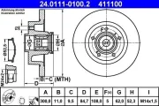 Bremsscheibe ATE 24.0111-0100.2