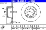 Bremsscheibe ATE 24.0111-0120.1