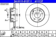 Bremsscheibe ATE 24.0111-0137.1