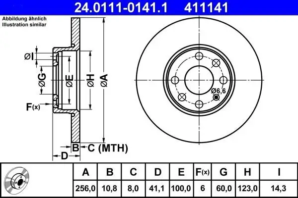 Bremsscheibe ATE 24.0111-0141.1