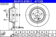 Bremsscheibe ATE 24.0111-0153.1