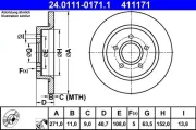 Bremsscheibe ATE 24.0111-0171.1