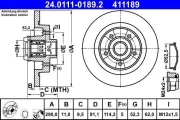 Bremsscheibe ATE 24.0111-0189.2