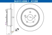 Bremsscheibe Hinterachse ATE 24.0111-0200.1