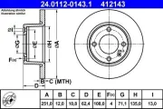 Bremsscheibe ATE 24.0112-0143.1