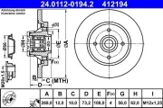 Bremsscheibe ATE 24.0112-0194.2