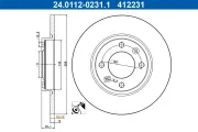 Bremsscheibe Hinterachse ATE 24.0112-0231.1