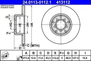 Bremsscheibe ATE 24.0113-0112.1