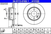 Bremsscheibe ATE 24.0113-0169.1