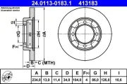 Bremsscheibe Vorderachse ATE 24.0113-0183.1