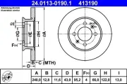 Bremsscheibe Vorderachse ATE 24.0113-0190.1