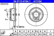 Bremsscheibe ATE 24.0113-0194.1