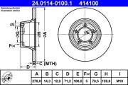 Bremsscheibe Vorderachse ATE 24.0114-0100.1