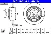 Bremsscheibe ATE 24.0114-0114.1