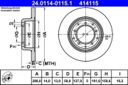 Bremsscheibe ATE 24.0114-0115.1
