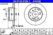 Bremsscheibe ATE 24.0116-0105.1