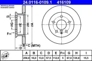 Bremsscheibe ATE 24.0116-0109.1