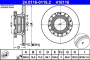 Bremsscheibe ATE 24.0116-0116.2