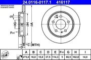 Bremsscheibe Vorderachse ATE 24.0116-0117.1