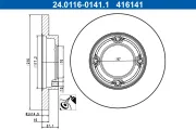 Bremsscheibe Vorderachse ATE 24.0116-0141.1