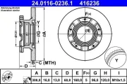 Bremsscheibe ATE 24.0116-0236.1