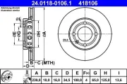 Bremsscheibe ATE 24.0118-0106.1