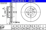 Bremsscheibe ATE 24.0118-0110.1