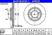 Bremsscheibe ATE 24.0118-0121.1