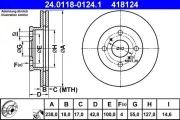 Bremsscheibe Vorderachse ATE 24.0118-0124.1