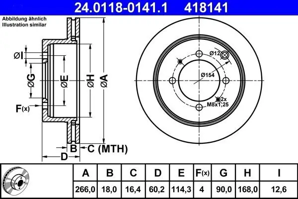 Bremsscheibe ATE 24.0118-0141.1