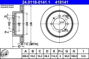 Bremsscheibe ATE 24.0118-0141.1