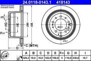 Bremsscheibe ATE 24.0118-0143.1