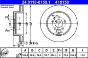 Bremsscheibe ATE 24.0118-0158.1