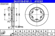 Bremsscheibe ATE 24.0118-0161.1