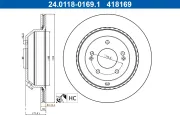 Bremsscheibe Hinterachse ATE 24.0118-0169.1