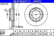 Bremsscheibe ATE 24.0119-0111.1