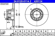 Bremsscheibe ATE 24.0120-0114.2